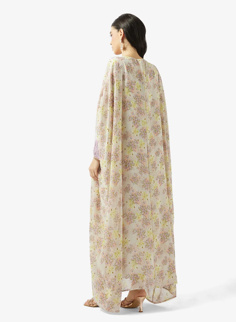 Khizana Printed Abaya